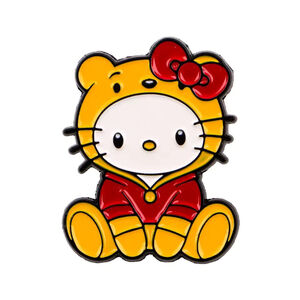 Hello Kitty as Winnie the Pooh Mashup Enamel Pin Gift